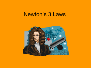 Newton`s 3 Laws