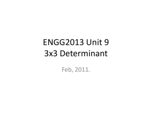 3×3 determinant