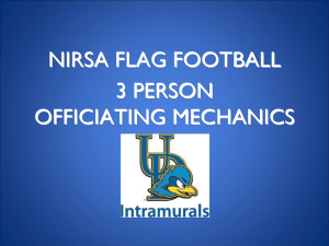 Flag Football 3 Person Officiating Mechanics