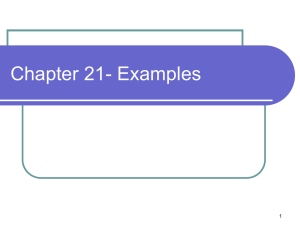 Chapter 21- Examples