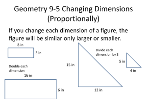 Geometry 9-5 Changing Dimensions (Non