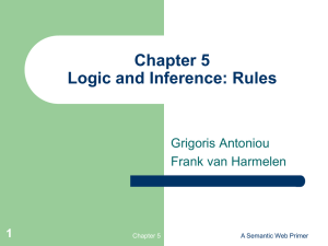 Chapter 5: Logic and Inference: Rules