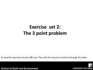 3-point problem - School of Earth and Environment