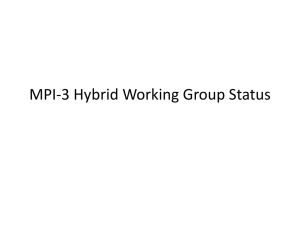 MPI-3 Hybrid Working Group Status