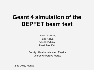 Geant 4 simulation of the DEPFET beam test