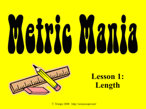 Metric Length PPT - The Science Spot