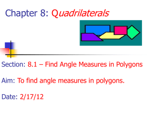 Chapter 8: Quadrilaterals