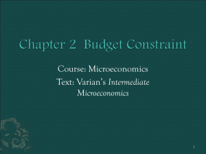Chapter 2 Budget Constraint