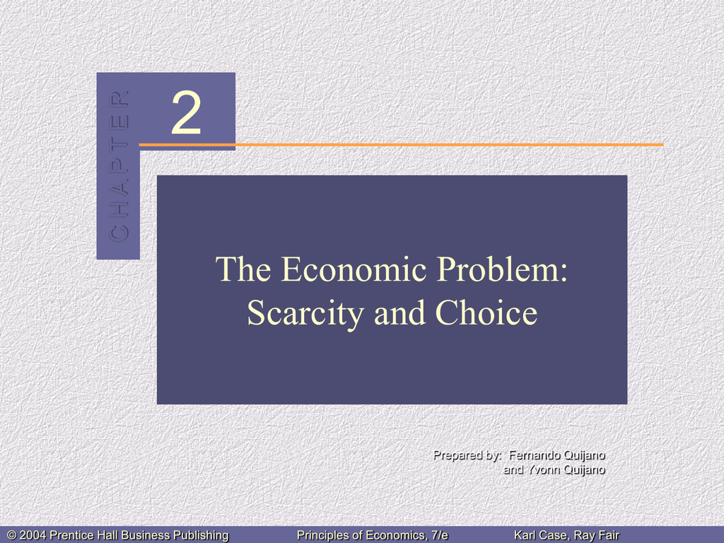 scarcity and economics case study #2 answer key