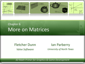 Chapter 6. More on Matrices