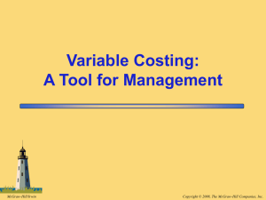 Variable costing