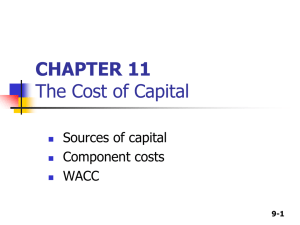 CHAPTER 9 The Cost of Capital