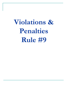 Violations & Penalties Rule #9 - Adirondack Chapter IAABO Board 36