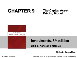 Chapter 9: The Capital Asset Pricing Model
