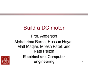 Build a DC Motor instructions - Electrical and Computer Engineering
