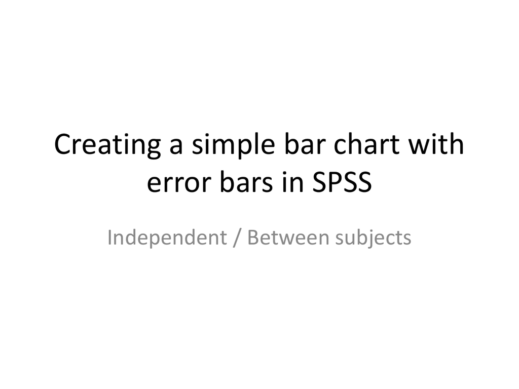 Error Bar Chart Spss