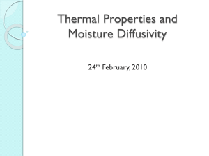 Thermal properties - Biosystems and Agricultural Engineering