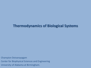 Review of Thermodynamics - University of Alabama at Birmingham