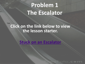 The Escalator Problem