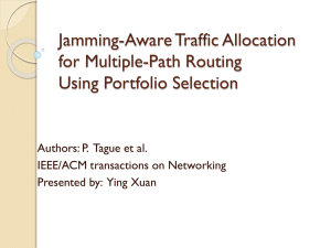 Jamming-Aware Traffic Allocation for Multiple