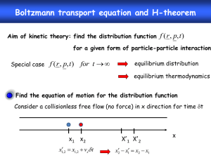 Boltzmann transport equation and H
