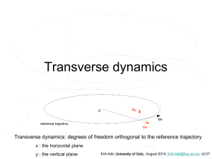 Transverse dynamics: linear optics basics