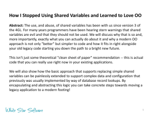 How I Stopped Using Shared Variables and Learned