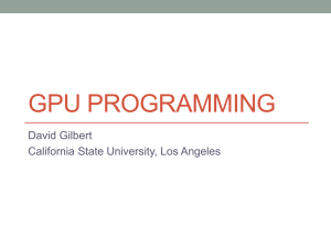GPU Programming - California State University, Los Angeles
