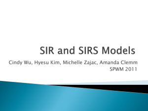 SIR and SIRS Models