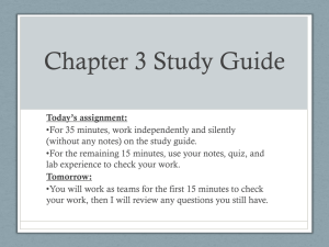 Chapter 3 Study Guide