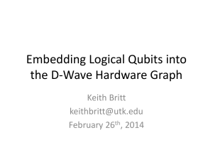 Embedding Logical Qubits into the D