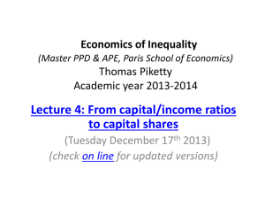 Economics of Inequality (Master PPD & APE, Paris