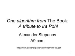 PowerPoint - Collected Papers of Alexander A. Stepanov
