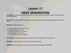 Heat generation - Regional Center for Nuclear Education & Training
