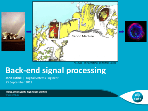 Back-end signal processing