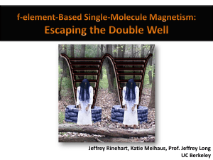 f-Element-based single molecule magnetism - Escaping the