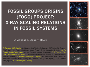 (FOGO) project: X-ray scaling relations of fossil systems