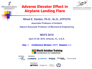 Adverse Elevator Effect in Airplane Landing Flare