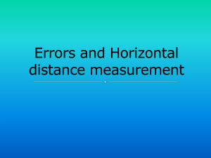 Horizontal distance measurement