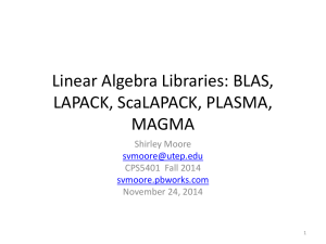 Linear Algebra Libraries - svmoore