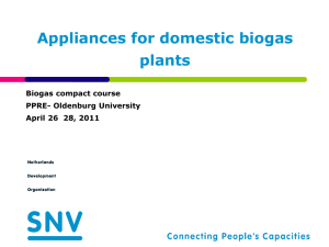 Biogas appliances []