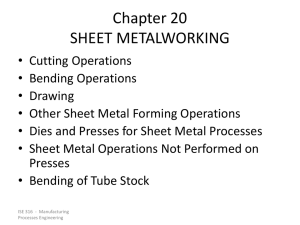 Chapter 20 SHEET METALWORKING
