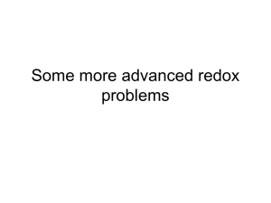 RedOx Reactions - some problems