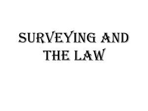 Surveying and the Law - Kentucky Association of Professional