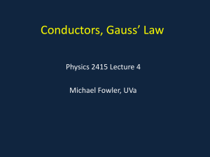Conductors, Gauss`s Law