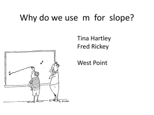 Why do we use slope for m? - HPM