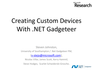 Getting started with Microsoft .NET Gadgeteer