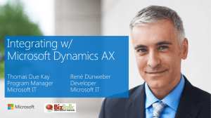 Integrating with Dynamics AX