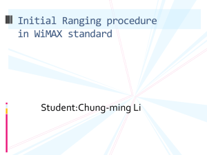 Initial Ranging procedure in WiMAX standard