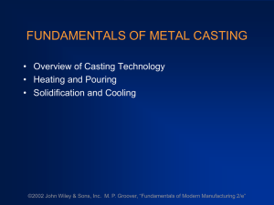 Casting Technology - 2k9 MED University of Engineering